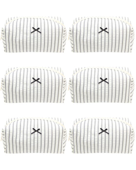 PAZIMIIK Cozy Makeup Bag black stripe front view