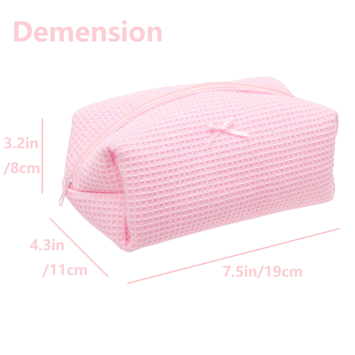 PAZIMIIK Cozy Makeup Bag compact size next to a purse