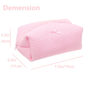PAZIMIIK Cozy Makeup Bag compact size next to a purse