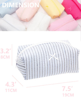PAZIMIIK Cozy Makeup Bag displayed on a table with cosmetics