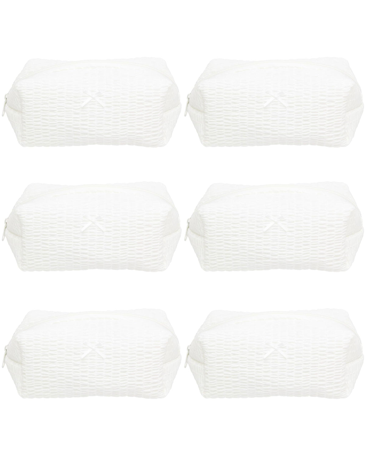 PAZIMIIK Cozy Makeup Bag front view in Bubble White