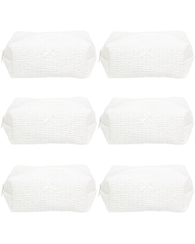 PAZIMIIK Cozy Makeup Bag front view in Bubble White