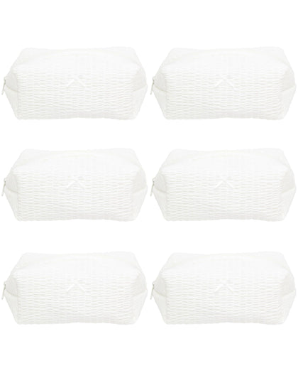 PAZIMIIK Cozy Makeup Bag front view in Bubble White
