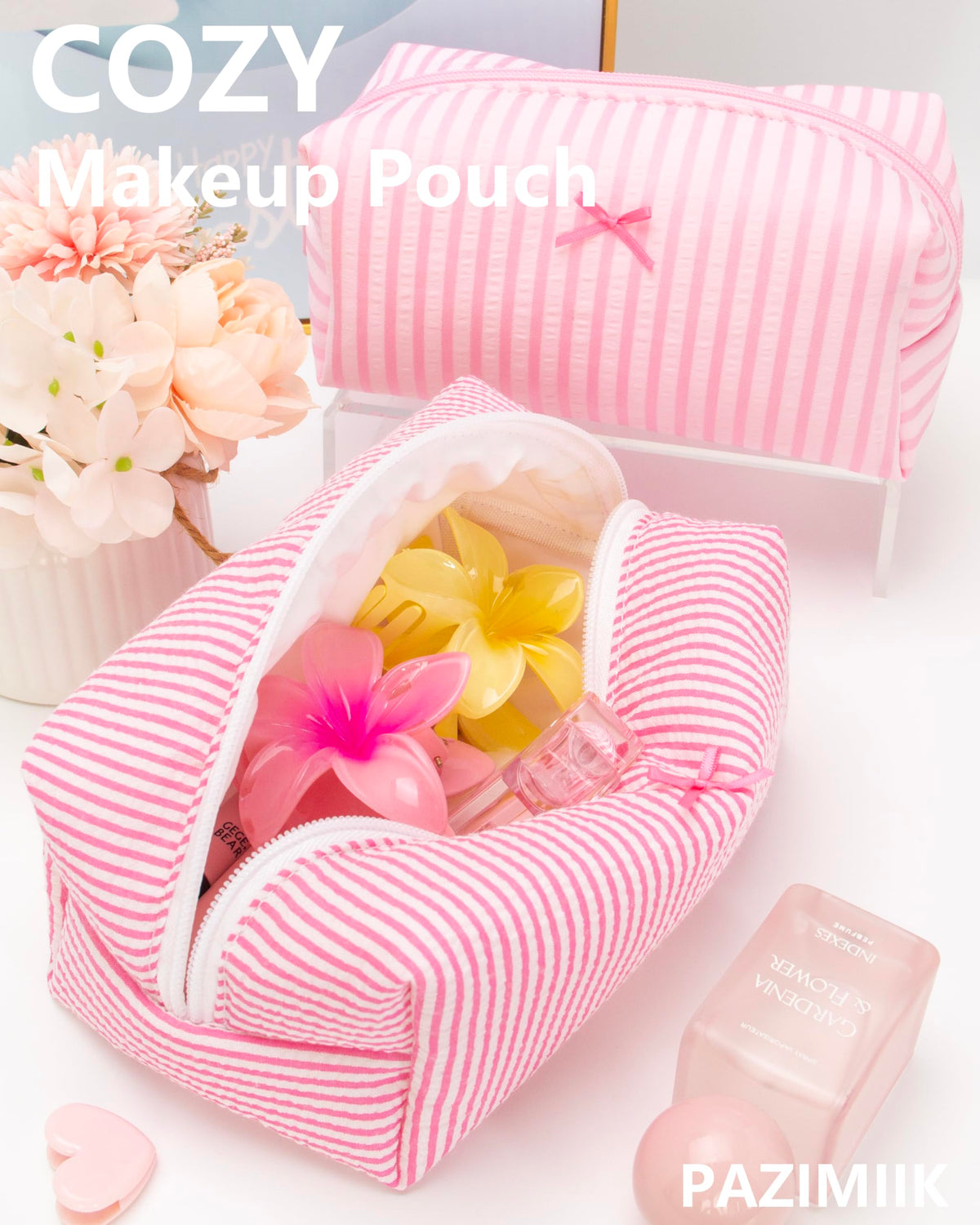 PAZIMIIK Cozy Makeup Bag in a stylish tote bag