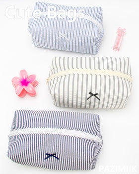 PAZIMIIK Cozy Makeup Bag lifestyle scene on a table