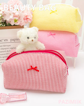 PAZIMIIK Cozy Makeup Bag lifestyle scene on a vanity