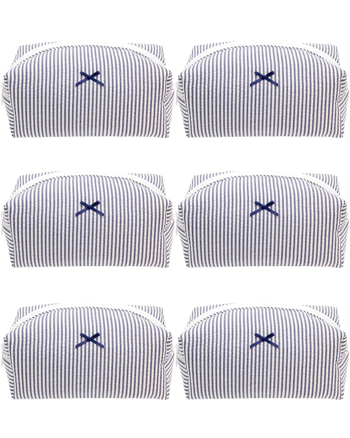 PAZIMIIK Cozy Makeup Bag navy blue front view