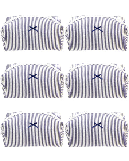 PAZIMIIK Cozy Makeup Bag navy blue front view