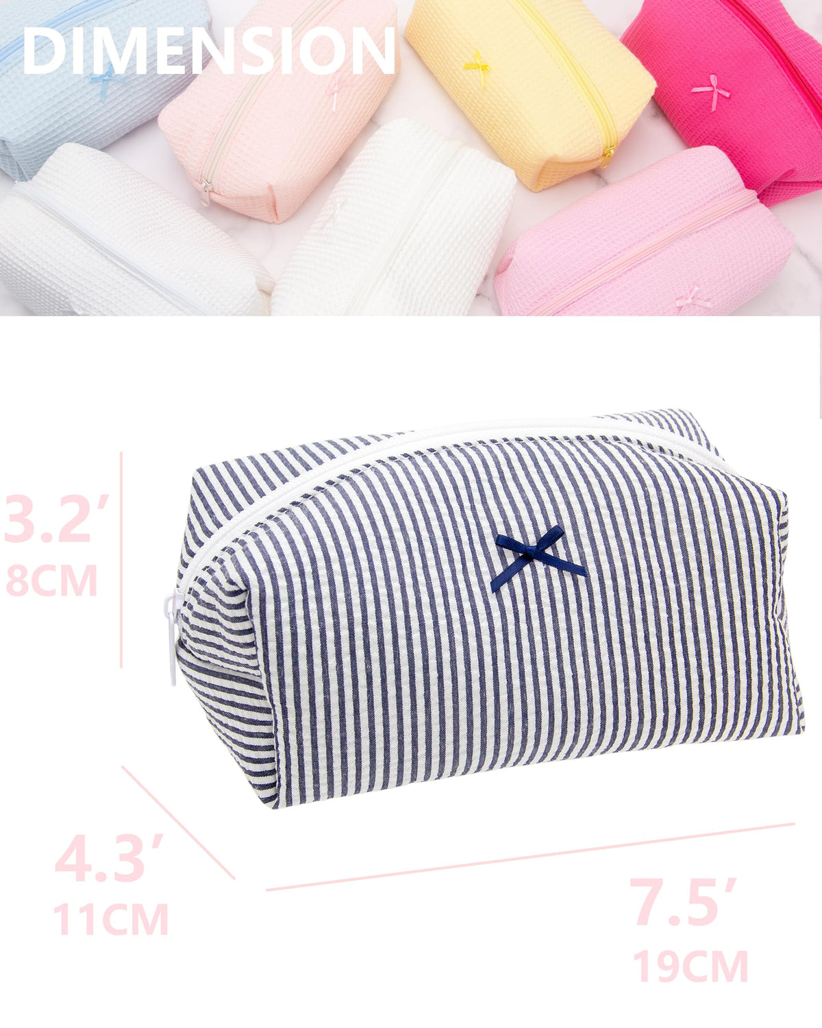 PAZIMIIK Cozy Makeup Bag navy blue spacious interior
