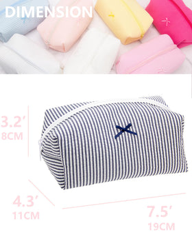 PAZIMIIK Cozy Makeup Bag navy blue spacious interior