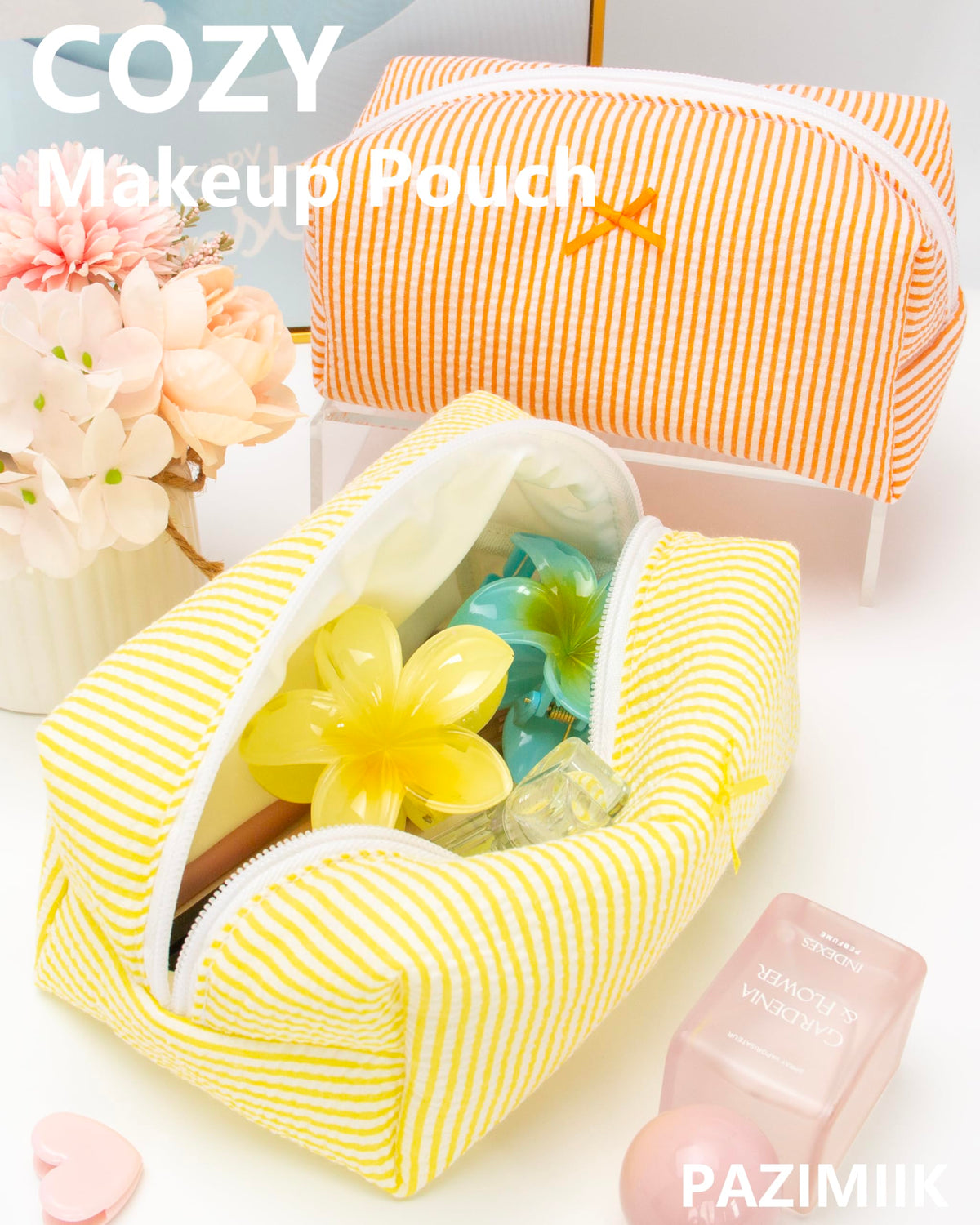 PAZIMIIK Cozy Makeup Bag packaging display