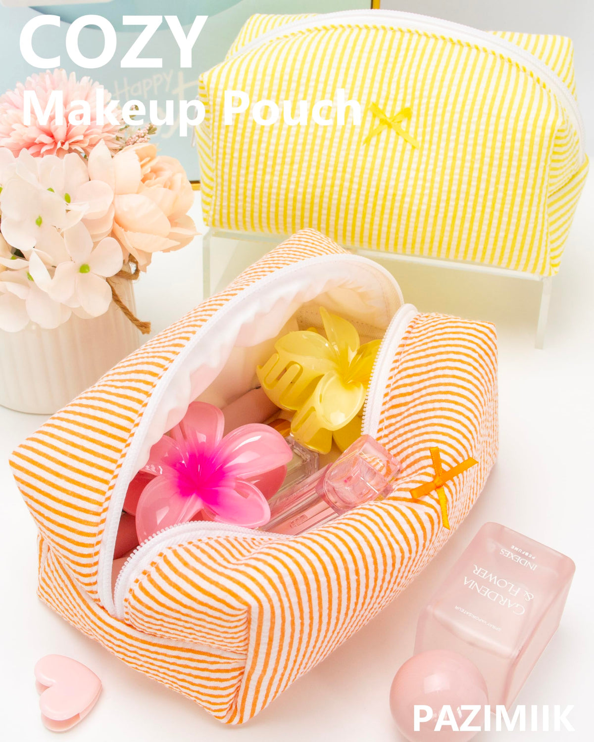 PAZIMIIK Cozy Makeup Bag packaging display