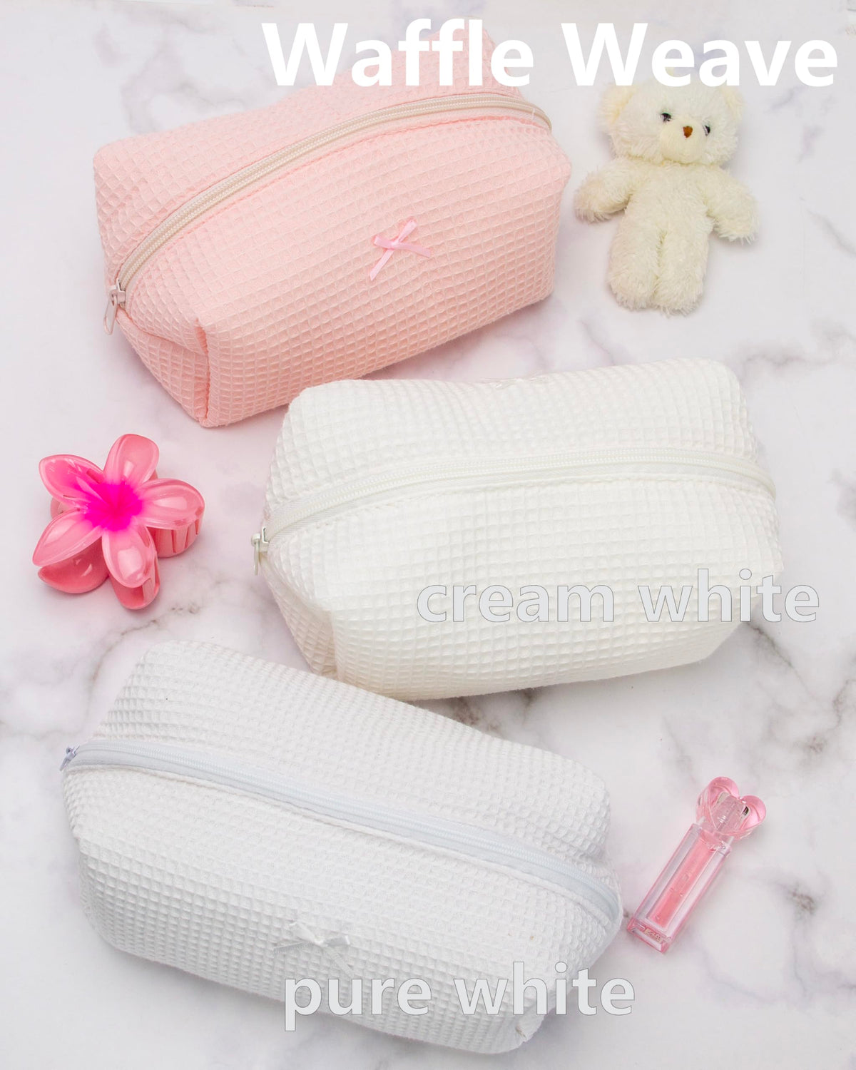 PAZIMIIK Cozy Makeup Bag packed into a backpack