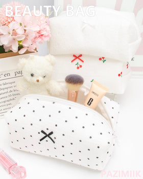 PAZIMIIK Cozy Makeup Bag packed with beauty essentials
