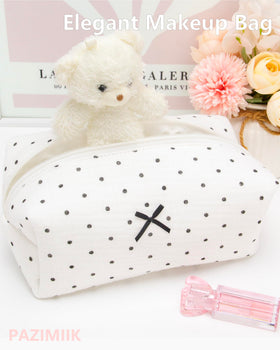 PAZIMIIK Cozy Makeup Bag side view showcasing zipper