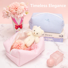 PAZIMIIK Cozy Makeup Bag with embroidered details