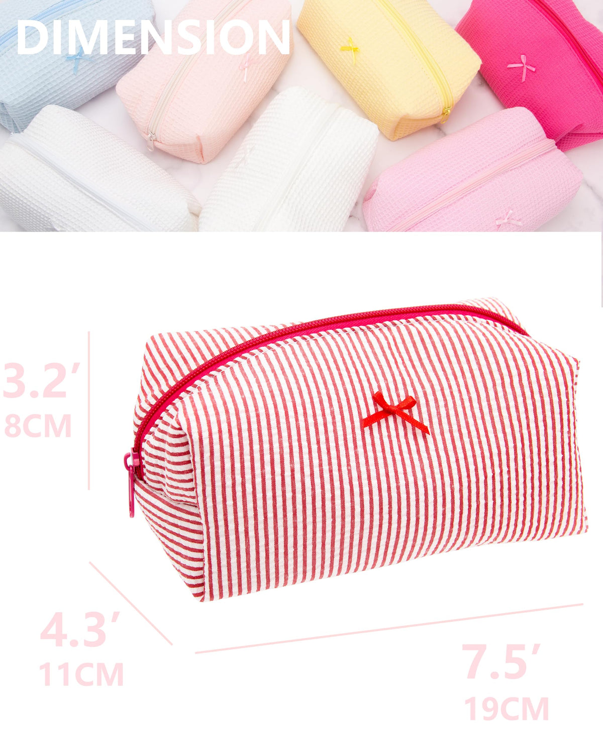 PAZIMIIK Cozy Makeup Bag with floral pattern detail
