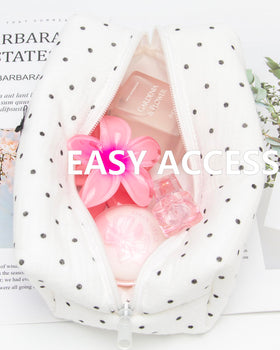 PAZIMIIK Cozy Makeup Bag with gauze texture close-up