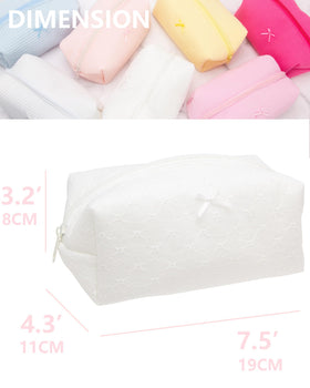 PAZIMIIK floral cosmetic pouch side view