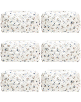 PAZIMIIK Small Quilted Makeup Bag front view with elegant design