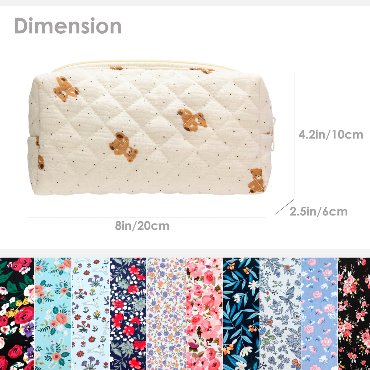 PAZIMIIK Small Quilted Makeup Bag in a handbag