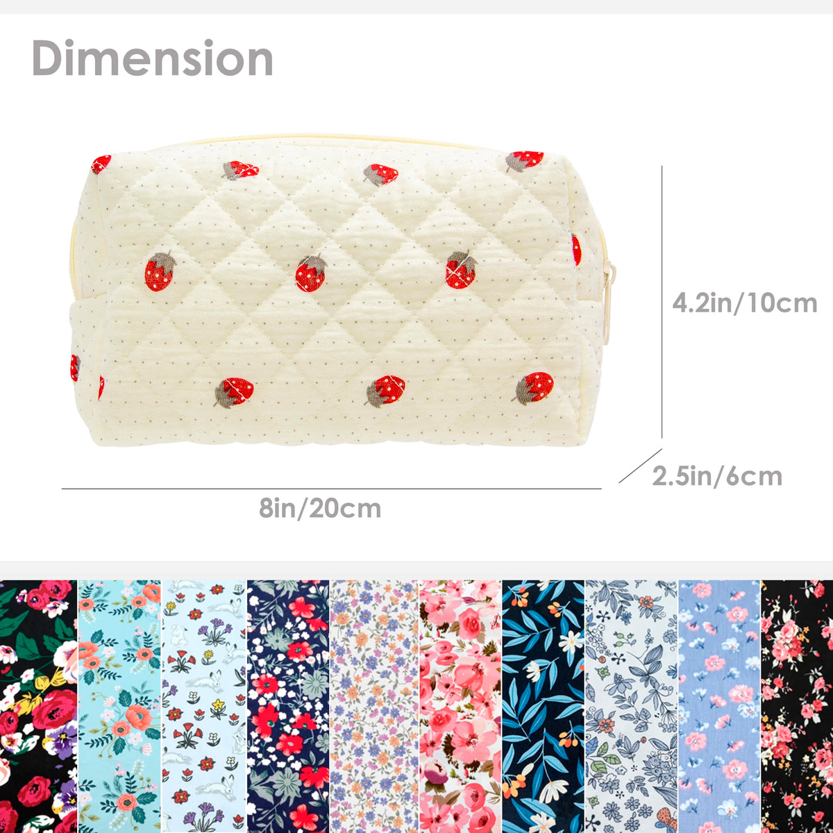 PAZIMIIK Small Quilted Makeup Bag in a handbag for easy carrying