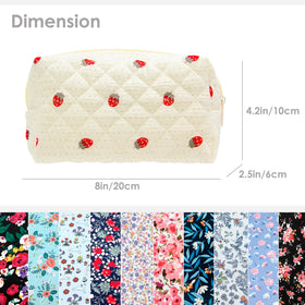 PAZIMIIK Small Quilted Makeup Bag in a handbag for easy carrying