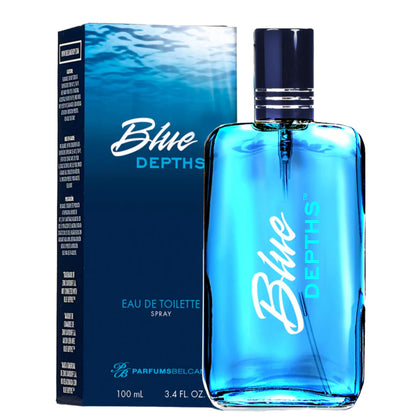 PB ParfumsBelcam Blue Depths Eau de Toilette front view 3.4 Fl Oz
