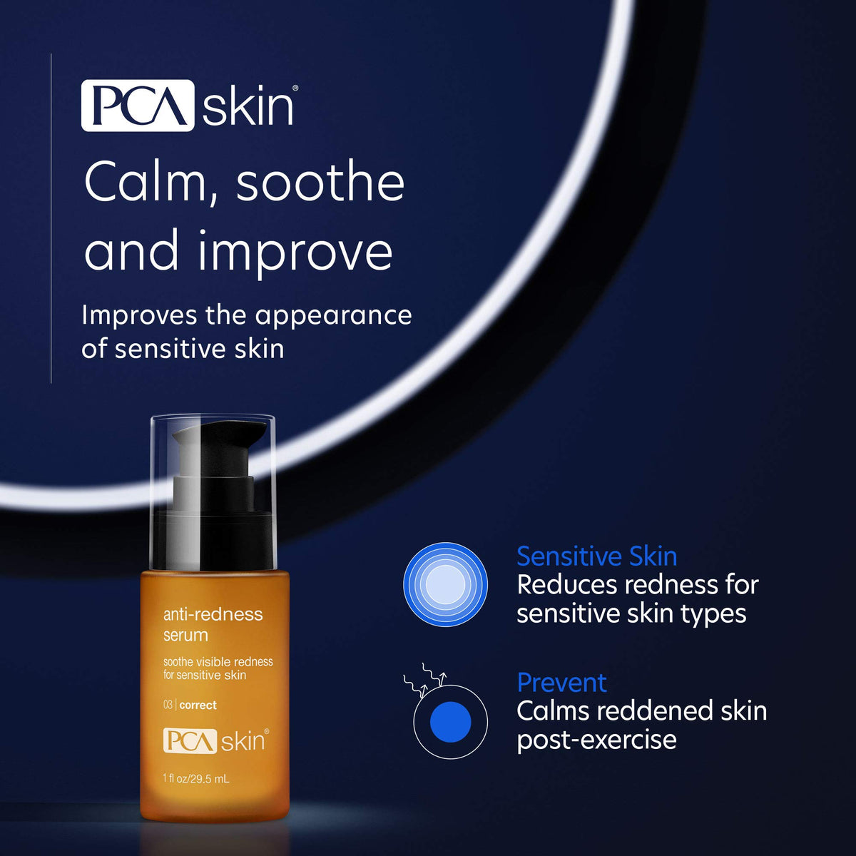 PCA SKIN Anti-Redness Face Serum bottle with pump