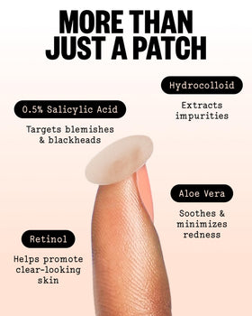 PEACE OUT Acne Healing Dots with ingredients list