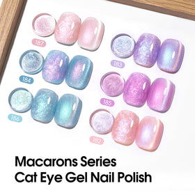 PEACECOLOR Cat Eye Gel Nail Polish set displayed with magnet