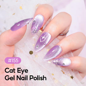 PEACECOLOR cat eye gel polish in sparkling green