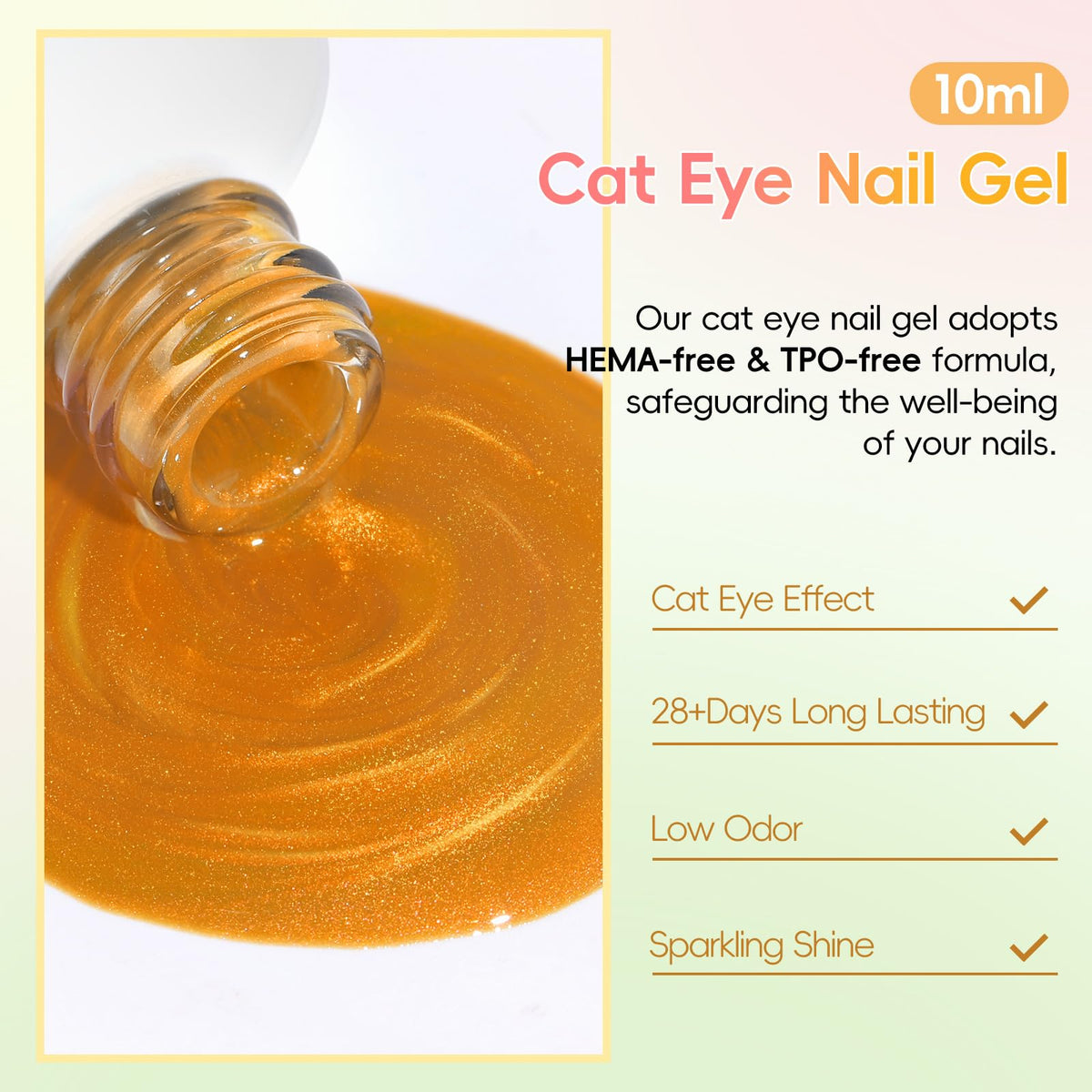 PEACECOLOR Cat Eye Gel Polish in vibrant pink colour
