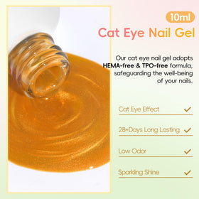 PEACECOLOR Cat Eye Gel Polish in vibrant pink colour