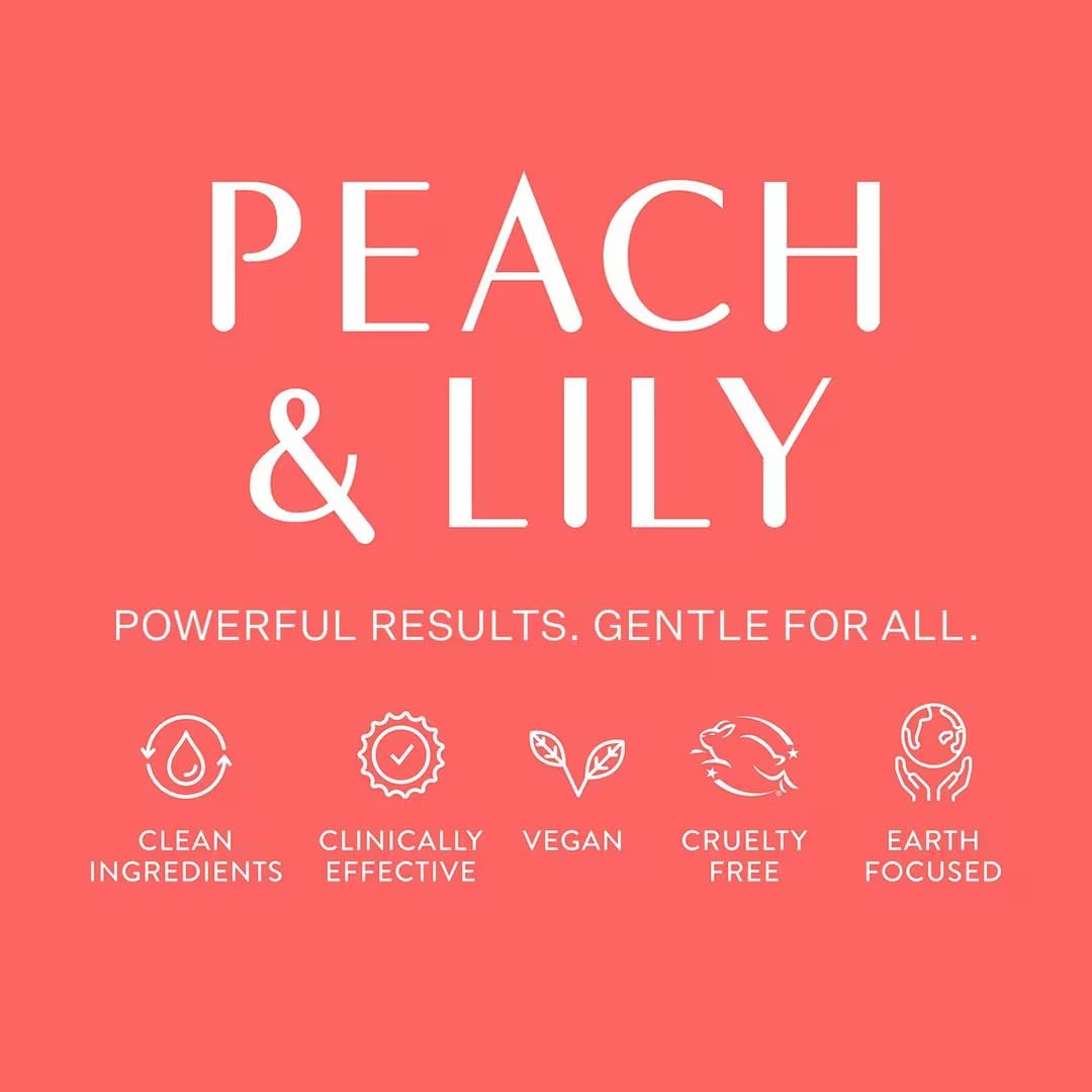 Peach & Lily Ginger Melt Oil Cleanser alongside other skincare products