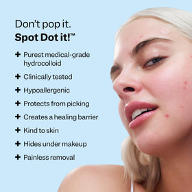 Peach Slices Acne Spot Dots close-up of patches