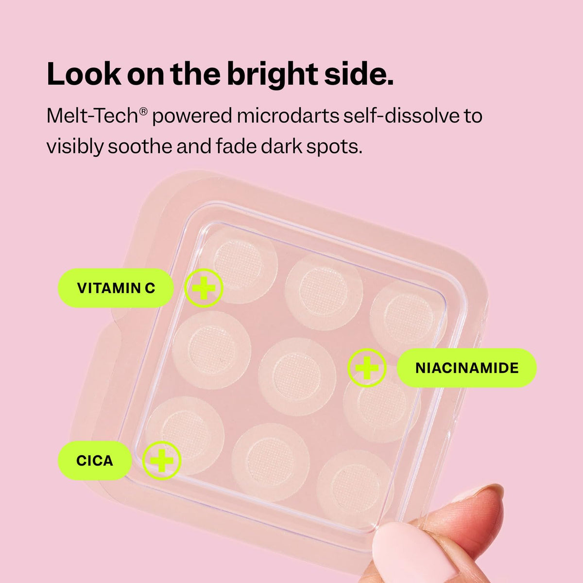 Peach Slices Dark Spot Microdarts application on skin