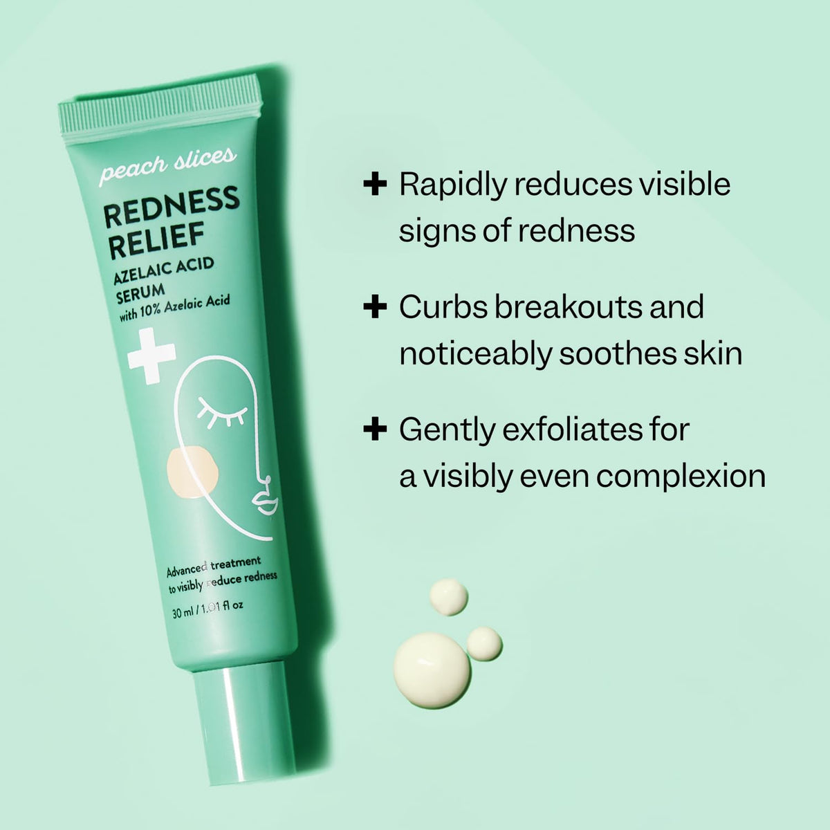 Peach Slices Redness Relief Serum texture on hand