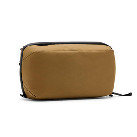 Peak Design Wash Pouch Coyote front view with wide opening