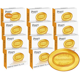 Pears Pure & Gentle Soap 12-Pack transparent amber bars