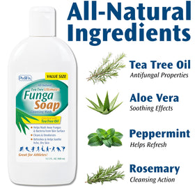 Pedifix FungaSoap Tea Tree wash in a shower setting