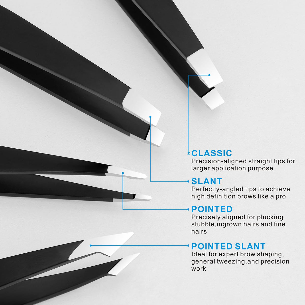 Pefei pointed tweezers for precision