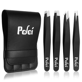 Pefei Tweezers Set in stylish travel case