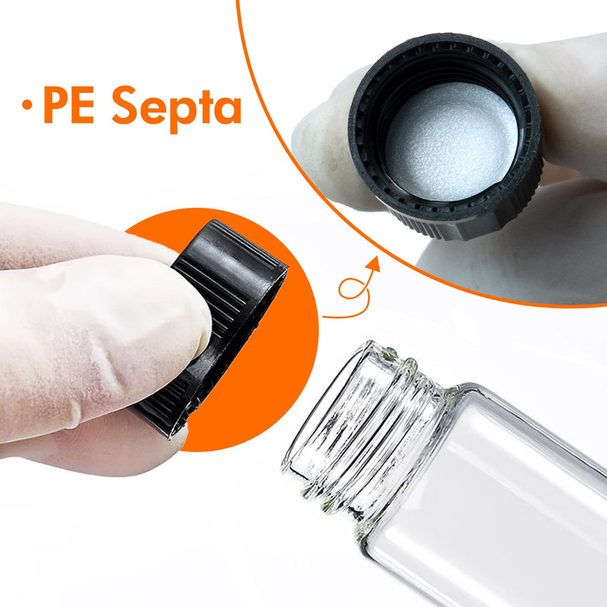 PEKYBIO 10ML clear glass vials arranged in a group