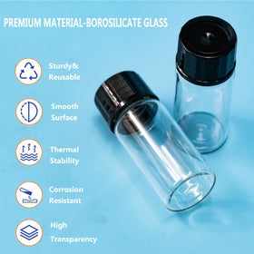 PEKYBIO 10ML clear glass vials with labels