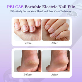 PELCAS Electric Nail Drill LCD display showing speed settings