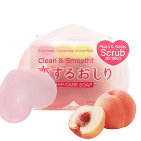 Pelican Soap Exfoliating Soap Bar front view with peach colour