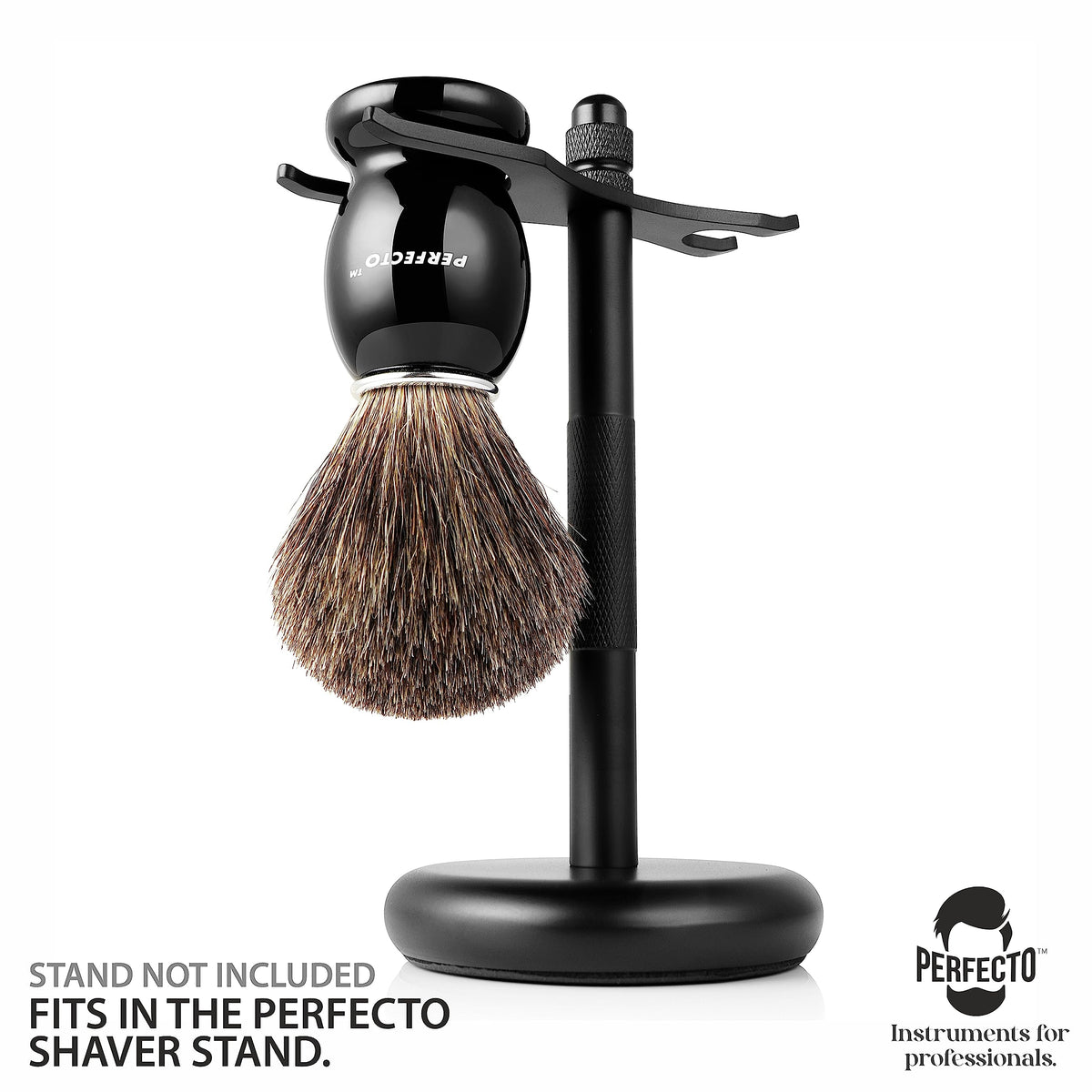 Perfecto Badger Shaving Brush side view
