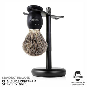 Perfecto Synthetic Shaving Brush in a grooming kit