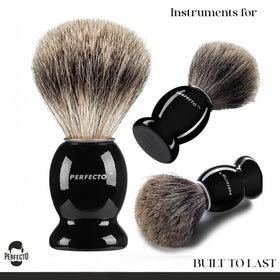 Perfecto Synthetic Shaving Brush with shaving cream